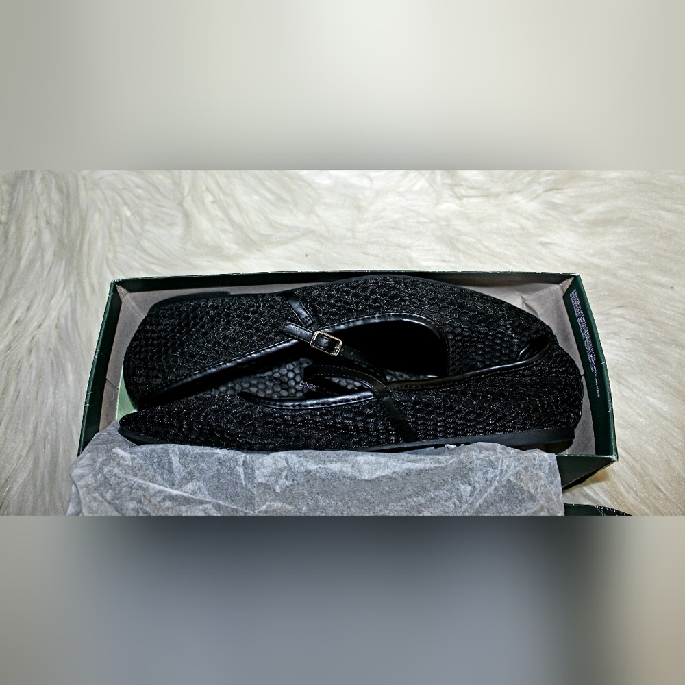 Wild Fable Women's 11 Black Mesh Memory Foam Ballet Flats - Picture 9 of 11